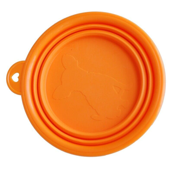 Portable Pet Dog/Cat Food/Water Foldable Collapsible Bowl for Travel---Oran D2L6