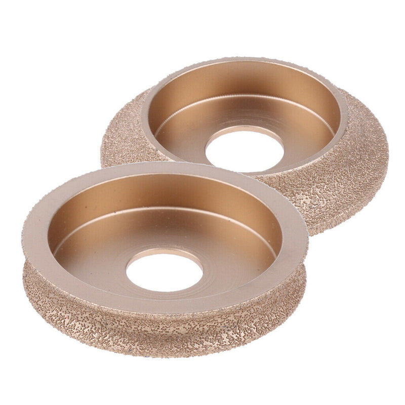 2 Pieces Diamond Profile Grinding Wheel for Marble Ceramic Stone Thickness 13mm