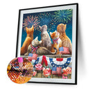 DIY Five Cats Full Drill Round Diamond Painting Bead Art Mosaic Home Decor