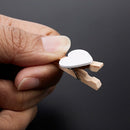 Small Mini Wooden Clothes Pegs / Decorative Pegs with Hearts , White W9F6
