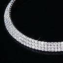 Necklace and Earrings rhinestone of 3 ranks for bride
