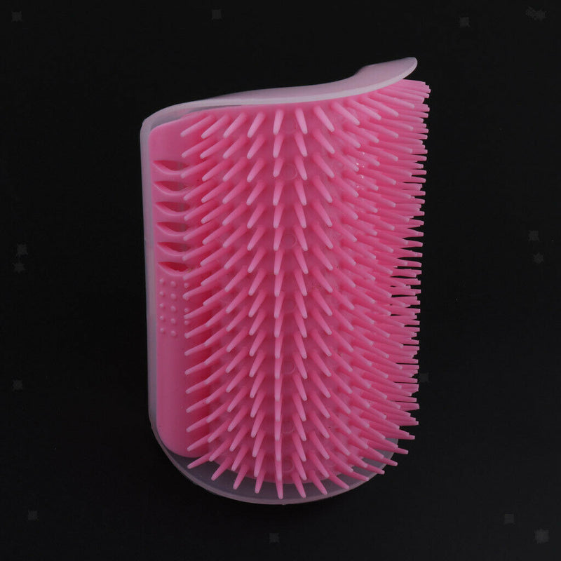 2x Pet Cat Wall Corner Grooming Massage Self Groomer Brush Tool Pink Skyblue