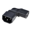 C13 Male to C14 Female 90Degree Left Angled Power Adapter Converter Connector YS