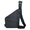 Fashion Men Canvas Chest Bag Simple Messenger Bag Crossbody Bag Black