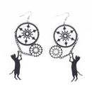 Party Earring,Women Hook Dangle Handmade Cat Gear Earrings