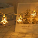 10LED Crack Metal Star Light String Party Wedding Christmas Home Lamp Decor