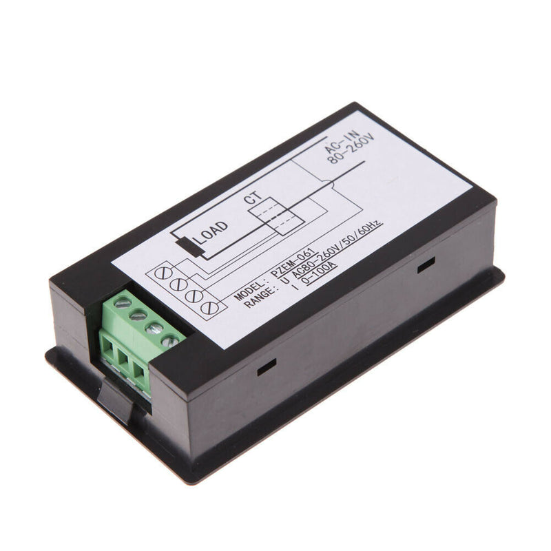 Digital LED Monitor Energy Ammeter Voltmeter AC 100A Volt Amp meter Watt Power