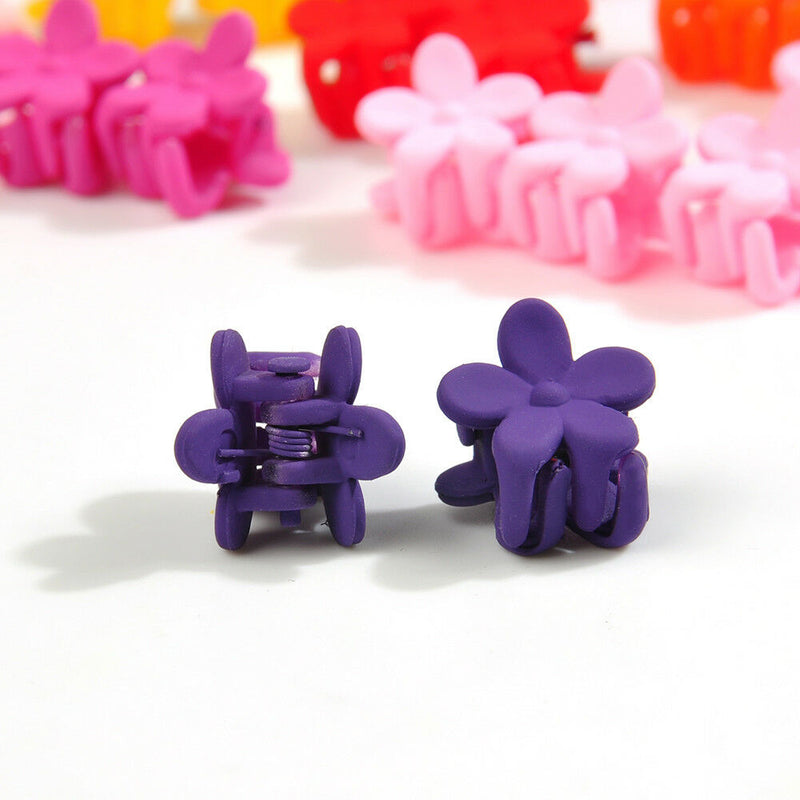 30pcs Kids Baby Girls Claw Hairpins Mini Colorful Hair Clips Clamp Flower Style