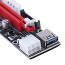VER009C 4pin 6pin SATA Power PCI Express 1x to 16X Riser Extender Card fr Miner