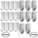 20 Pieces Self Adhesive Stainless Steel Wall Hooks,Utility Hanging Hooks fo