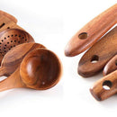 Healthy Cooking Utensils Set Wooden Cooking Tools Natural Nonstick Hard Woo