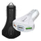 QC3.0 Fast Charge Car Charger 5V 3.5A True Dual USB for Mobile Phone white