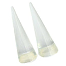 2Pcs Acrylic Ring Finger Jewelry Holder Showcase Display Stands Transparent Cone