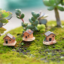 3Pcs Micro Landscape Decoration Small Houses Handicraft Gift Garden Ornaments LJ