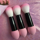 1Pc Professional Blusher Brush Nylon Make Up Brushes Two Head Cosmetic Tool