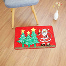 Christmas Santa Claus Tree Non Slip Water Absorbent Floor Rugs Carpet Mats