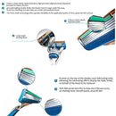 4pcs/lot Men Face 5-Layer Sharp Hair Beard Shaving Blades for Razor