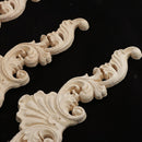 retro chinese wood flower carved applique furniture corner frame moulding b