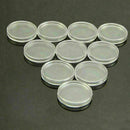 28mm Applied Clear Round Mini Cases Coin Storage Capsules Plastic Holder