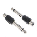 10 Pcs RCA Female Jack To 6.35mm 1/4" Male Mono Plug Audio Adapter Connector FU