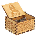 Retro Hand Cranked Wooden Music Box Manual Children Birthday Gift Home Ornament