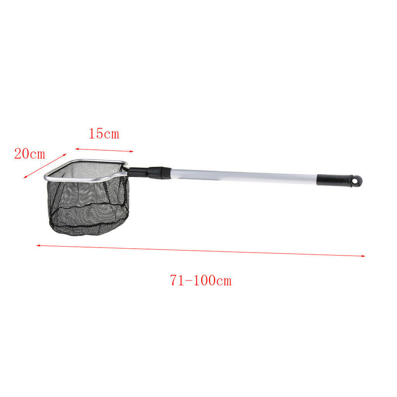 Square Shape Extensible Handle Aquarium Goldfish Fishing Landing Net