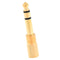 1Pc 1/8 3.5mm Female to 6.5mm 1/4 Male Headphone Jack Adapter Plug Stereo Au JR
