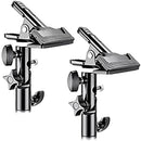 2 Pcs Photo Studio Heavy Duty Metal Clamp Holder With 5/8 inch Light Stand
