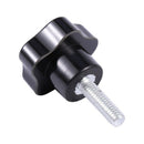 5 Pcs 6mm Dia Male Thread Plastic Five Pointed Star Knob Replacement M9P9
