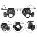 20x Headband Magnifier Jewellers Magnifying Glass Head Eye Led Lamp Lens  Dwgp