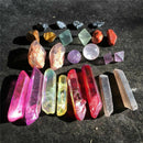 Top! Quartz Crystal Rainbow Angel Aura Point Sphere Rough Reiki-Healing Stone