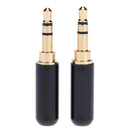 2pcs/set 3.5mm 1/8in 3-Pole Male Audio Jack Plug Stereo Headphone DIY Connectors