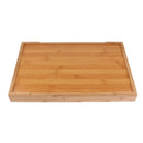 Rectangle Bamboo Wooden Serving Tray Food Tea Fruit Dinner Tray &Handles for
