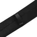 2" Wide Stripes Pattern Self Tie Skinny Necktie Black for Woman