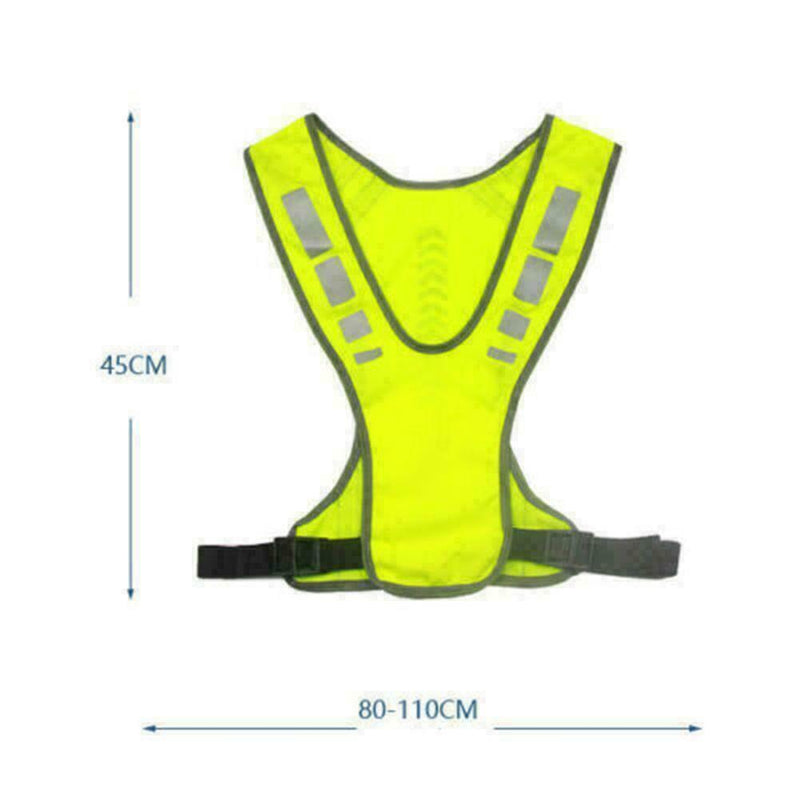 Reflective Vest Safe Jacket For Running Cycling Hiking Motorcycle Night W0B M4Z4