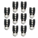 10Pcs Insulated 13mm 1/2" P Tube Clips Hose Pipe Line Clamp P Type 13 x36mm