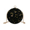 Starry Sky Circular Fashion Suede Shoulder Bag Chain Belt Women'S Crossbody W7S7