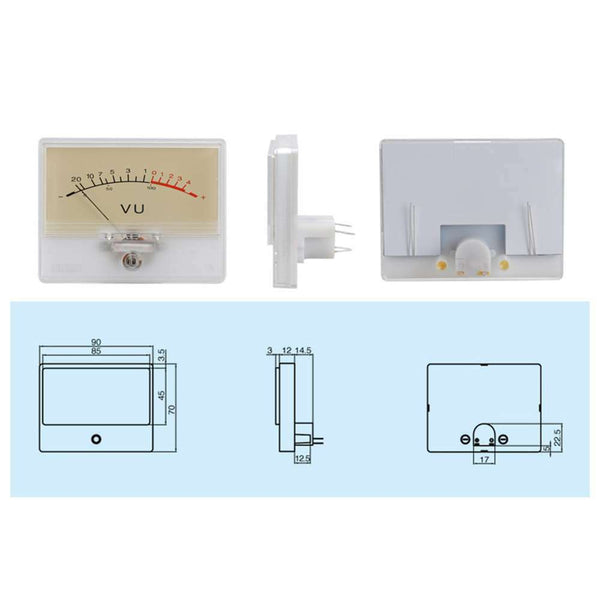 TN-90 VU Meters High Precision VU Panel Meter Header DB Meter Level Audio