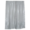 Rod Pocket Satin Window Curtains Blackout Shade Curtains  200x250cm Grey