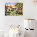 Painting By Numbers Kit DIY Village Scenery Canvas Oil Art Picture Craft