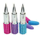 3Pcs Novelty Lipstick Ball Point Ballpoint Pen for Office Stationery W BMJ