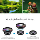 Professional 2 in 1 Hd Camera Lens Set 0.6X Super Wide-Angle Lens Clip Phon