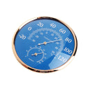 Round Large Thermometer Hygrometer Temperature Humidity Monitor Meter Gauge Blue