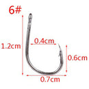 100 Pcs/Set High Carbon Steel Fishhooks barbed hook fishing equipment for L T5V7