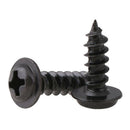 60Pcs M3* 4-12mm Phillips Pan Head Washer Self Tapping Screws kits Zinc Black