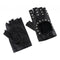 Rivets Gloves Half Finger Gloves Black Hollow out Driving Fingerless Gloves