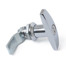 1pc T Handle Chrome Plated Lock with Keys for Trailer Caravan Toolbox