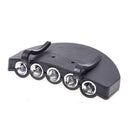 5 LED Head Cap Hat Clip Light Lamp Flashlight Hands-Free For Bike Bicycle H Z9X2