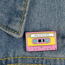 Creative Recording Tape Pin Brooch Backpack Jacket Retro Badges (Style 1)