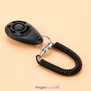 1pc Pet Trainer Pet Dog Training Adjustable Sound Key Chain Clicker(Black)